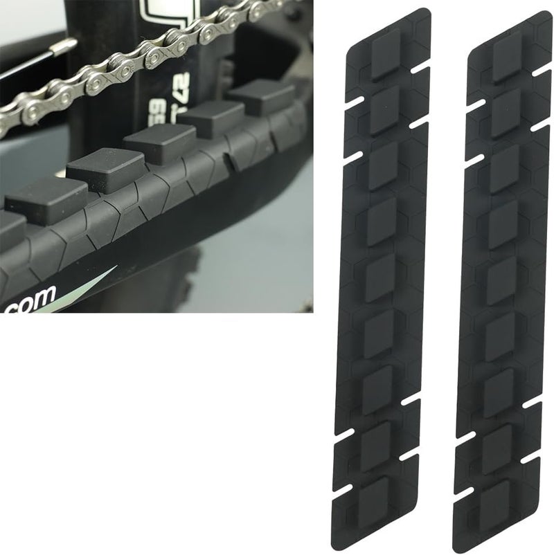 BESNIN Bike Chainstay Protector 2pcs MTB Silicone Chain Stay Frame Guard Protect Your Bike Frame for Most Bicycle (Regular Bike Chainstay Protector) - Image 1